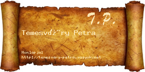 Temesváry Petra névjegykártya