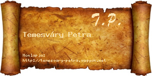 Temesváry Petra névjegykártya